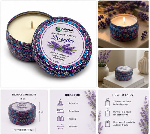 Lavender Relaxing Soy Candle
